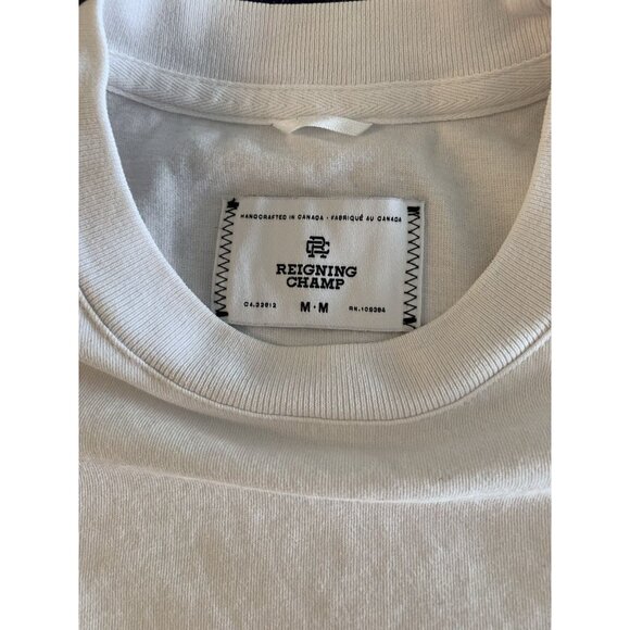 Reigning Champ White T-shirt Made In Canada Men’s Medium/Large 100% Thick Cotton - Picture 6 of 9
